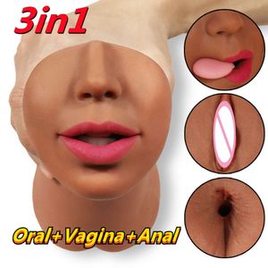 Sekspeelgoed Massager Orale realistische rubberen vagina echt speelgoed voor mannen mannelijke zachte stok diep keel kunstmatige pijpbeurt