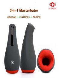 Seksspeelgoed massager otouch masturbators pussy vagina speelgoed mannen mannelijke masturbator pijpbeurt orale zuigende verwarming vibrerend 3 in 1 airturn 3005543