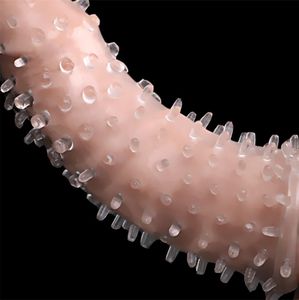 Sex Toy Massager Penis Extension For Men Cock Ring Sleeve Extender herbruikbare spikes vertraging Kit Toys Tough Couple Tools Erotic Produc7509486