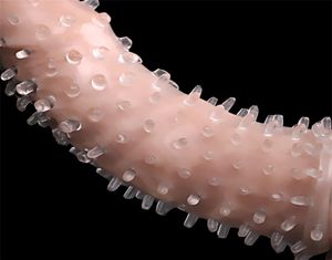 Sex Toy Massager Penis Extension For Men Cock Ring Sleeve Extender herbruikbare spikes vertraging Kit speelgoed volwassen paar tools erotische produceren 7042257