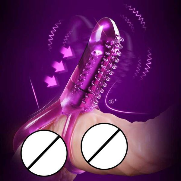 Juguete sexual masajeador anillos para pene vibradores de clítoris para mujeres estimulador de clítoris anillo doble pene consolador masculino bala vibrador masaje