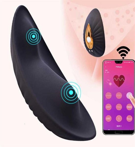 Juguete sexual Masajeador Vibrador de bragas portátil Huevo vibrante invisible Estimulador del clítoris 10 modos Juguetes para mujer Aplicación Bluetooth Wireles6700044