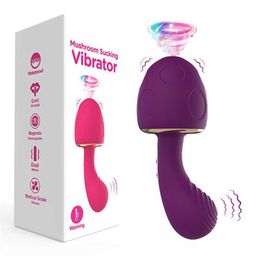 Seksspeeltje Massager Krachtige trillingen Zuigende vibrator g-spot Clitoris Stimulator Sucker Vrouwelijke Masturbator Speelgoed voor vrouwen Volwassen