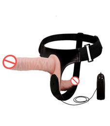 Sekspeelgoed Massager Producten Strapon Dildos Vibrators voor vrouwen multispeed vibreren dubbele riem op harnas lesbische speelgoed vrouw5083080