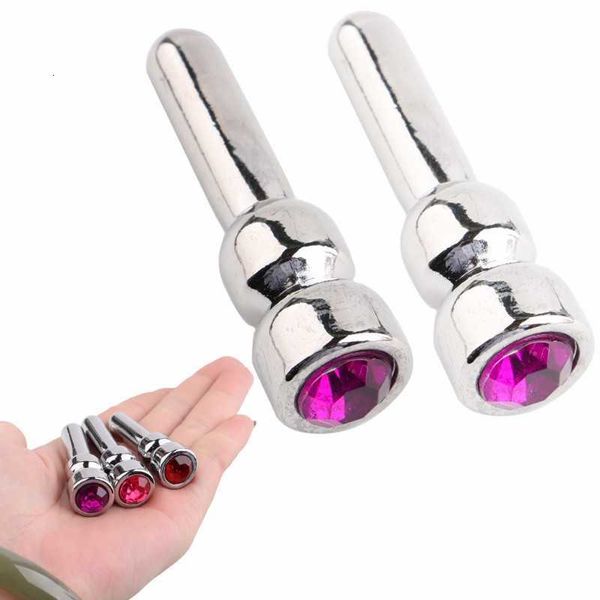 Sex Toy Masseur Aléatoire 1 pc Pénis Plug En Acier Inoxydable Cathéters Dilatateurs D'urètre avec Diamant Mâle Masturbateur Inserts Chasteté