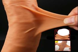 Sex Toy Massager Real Foreskin Dildo Istic Penis Silicone Dong Toys For Women Masturbation Suction Cup met Skin4432496
