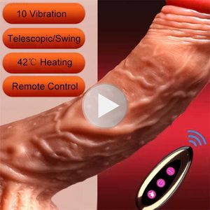 Juguete sexual masajeador consolador realista para mujeres juguetes sexuales vibrador telescópico con estimulador femenino s s pene Anal