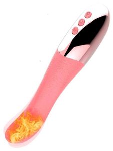 Masseur de jouets sexuels vibrateur de langue de gode réaliste g spot lapin thermique rose fleur massage adultes toys for women8786463