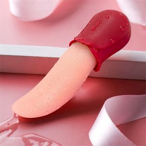 Juguete sexual Masajeador lengua realista lamiendo estimulación del clítoris pezones estimulador anal vibrador masturbador femenino juguetes para mujeres adultos