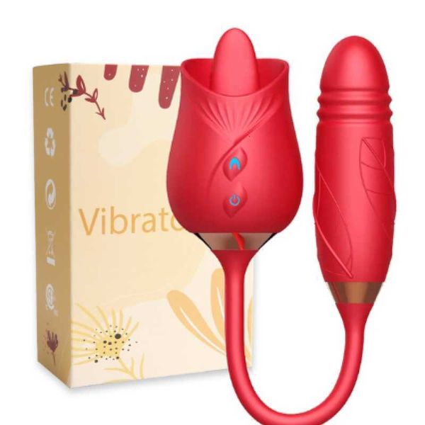 Masajeador de juguetes sexuales Vibrador de succión de rosa roja Vibrador a prueba de agua Succionador de clítoris Pezón Estimulación del clítoris Masturbación femenina Juguetes atractivos para mujeres