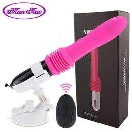 Sex Toy Massager Remote Control Large Dildo Vibrators Telescopische automatische machine Volwassen producten met Suction Cup Erotisch speelgoed voor vrouw