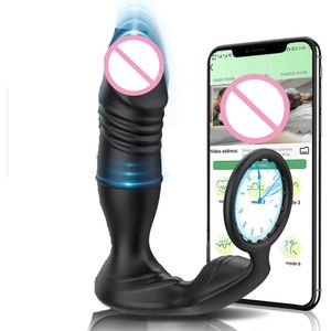 Seksspeeltje Massager Vertragers Peniskoker Prostaat Butplug Afsluitbare Plug Mannelijke Stimulator Vrouwen Vibrator Mannen Worden Lidmaatschap Stak