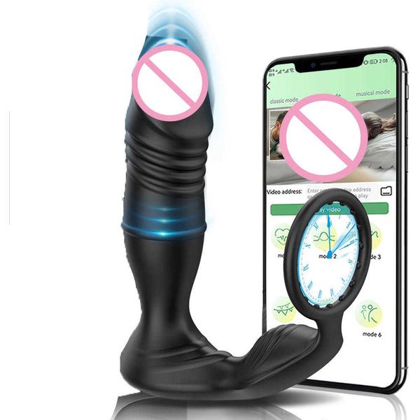 Juguete sexual, masajeador retardante, funda para pene, tapón prostático, tapón bloqueable, estimulador masculino, vibrador para mujeres y hombres, membresía de empuje