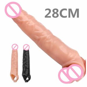 Sex Toy Massager Réutilisable Penis Sleeve Big Cock Extension Agrandisseurs pour hommes Délai d'agrandissement