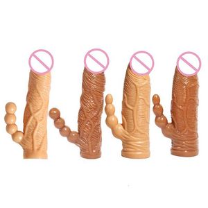 Sex Toy Massager Réutilisable Dildo Sleeve Cock Penis Agrandir pour les hommes Intimate Goods Shop Agrandissement Male Extension