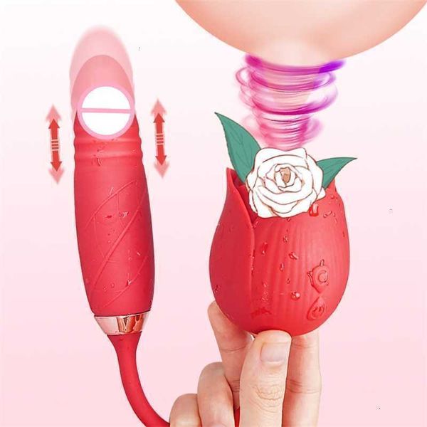 Jouet sexuel masseur en forme de Rose, vibrateur de succion vaginale, point G pour mamelon féminin, Clitoris Oral, Stimulation érotique pour femmes