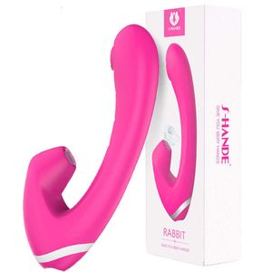 Seksspeeltje stimulator S048 Multi frequentie vibrerende stok Vrouwelijke volwassen clitoris zuigen Vibrerende AV dual-gebruik massage Volwassen plezier