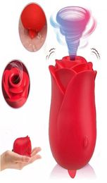 Sex Toy Masseur Vente 6 Mode Rose Vibrateur Clitoral Sucer Clitoris Lécher USB Charge Silicone Langue Masseur Jouets pour Wom2943524