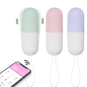 sex toy masseur Produits de sexe Masturbation féminine Nouveau produit Invisible Étudiante Tige vibrante APP Télécommande Capsule Petit Oeuf