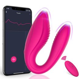 Juguete sexual masajeador juguetes sexy Bluetooth en forma de u vibrador femenino para mujeres Lush App Control remoto consolador vibradores usar bragas parejas