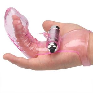 Seksspeeltje Massager Siliconen vibrator Vingermouwen Clit g-spot Massage Stimulatie Vrouwelijke masturbatie Volwassen producten voor vrouwen Mannen Erotisch