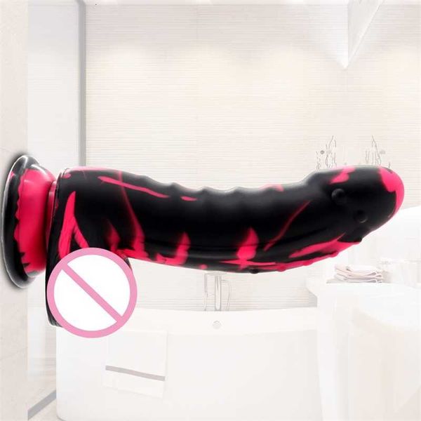 Sex Toy Masseur Lisse Réaliste Gros Gode Souple Silicone Simulation Pénis avec Forte Ventouse Base Gay Masturbateur Adulte pour Femme