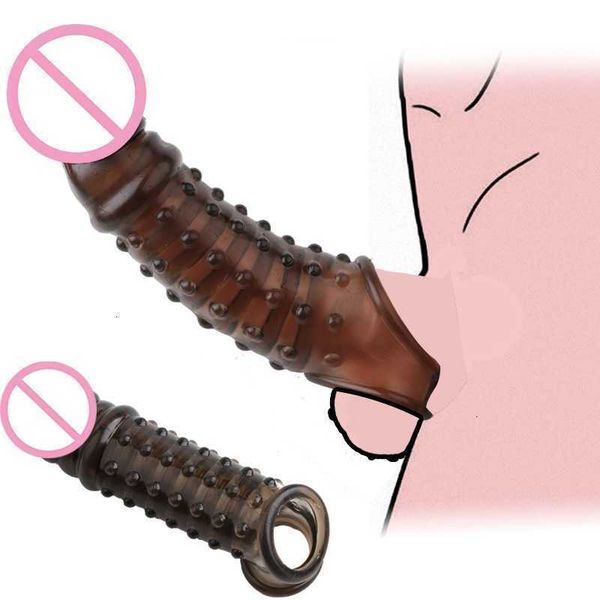 Jouet sexuel masseur manchon de pénis souple réutilisable en Silicone agrandisseur anneaux de coq retarder l'éjaculation pour hommes boutique pour adultes