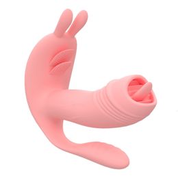 Jouet sexuel masseur, vibrateur de succion, 10 vitesses, Vibration, léchage de la langue, pipe, mamelons, clitoris, jouets érotiques, santé sexuelle féminine