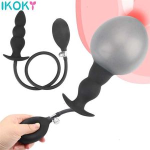 Seksspeeltje Massager Super Grote Opblaasbare Enorme Anale Plug Max 12cm Dildo Pomp Uitbreidbaar Geen Vibrator Butt Ballen