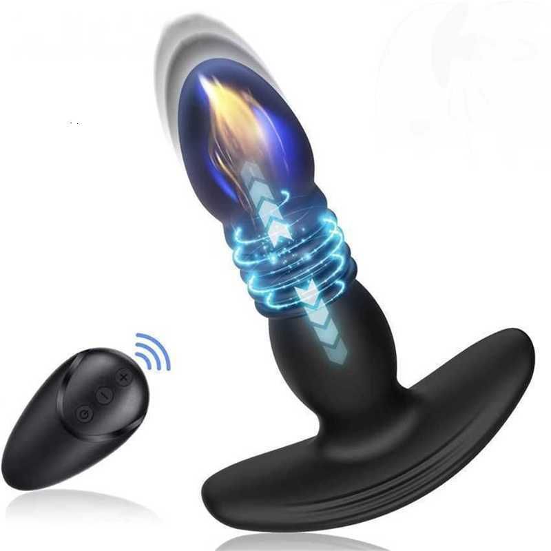 Masseur sexuel masseur télescopique vibrateur masculin stimulateur mâle stimulateur de chauffage de poing à télécommande anus anus anus pour hommes adultes