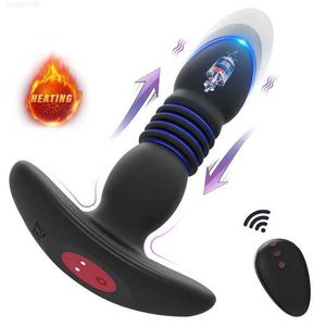 Seksspeeltje stimulator Telescopische vibrerende buttplug anale vibrator draadloze afstandsbediening kontspeelgoed voor vrouwen verwarming dildo prostaatstimulator mannen buttplug