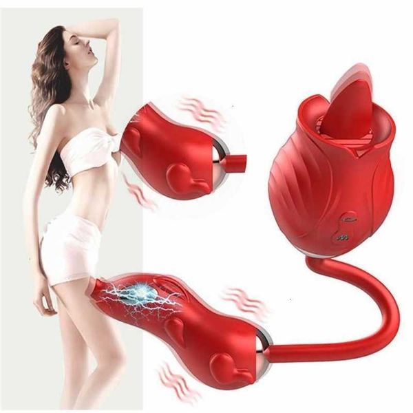 Juguete sexual masajeador, vibrador de empuje para mujeres, estimulación eléctrica, juguetes para adultos, clítoris, lengua, punto g, consolador w