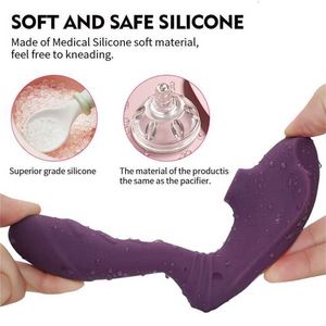 Massaggiatore giocattolo del sesso Vibratore per succhiare la vagina Ventosa vibrante Aspirazione orale Stimolatore del clitoride Erotico per le donne Ual Wellness