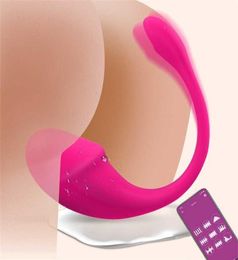 Juguete sexual masajeador Juguetes Mujer Bluetooth Bullet Vibrador Aplicación inalámbrica Control remoto Bragas vibrantes Pareja Masaje vaginal Ball2039720512