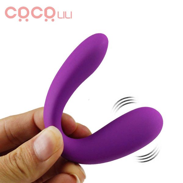 Juguete sexual masajeador tipo U vibrador para mujeres impermeable punto G Anal estimulador del clítoris juguete para adultos tienda de parejas