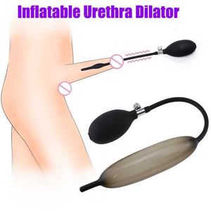 Seksspeeltje Massager Urethra Katheter Dilatator Opblaasbaar Uitbreidbaar Paard Oog Stok Siliconen Penis Plug Mannelijke Masturbator voor Mannen