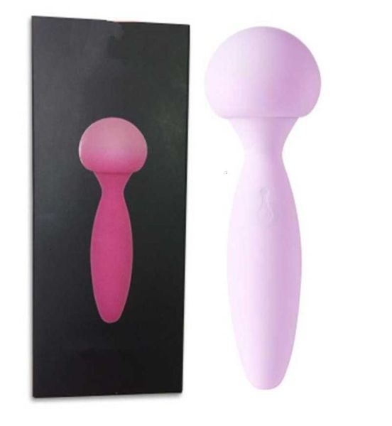 Juguete sexual Masajeador Carga USB Cabeza de hongo Vibradores de silicona Palo Masajeador de masturbación vaginal femenina Doble cabeza Av Juguete para adultos6674331