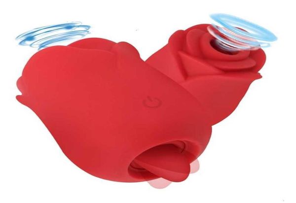 Juguete sexual masajeador Usb magnético recargable impermeable clítoris silicona lengua lamiendo chupar vibrador rosa Toy9767168