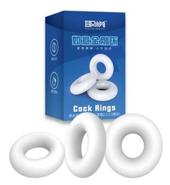 Seksspeeltje Stimulator Vibrator Penis Cockring Siliconen Rubber Mannelijke Producten Sterke Vertraging Ejaculatie voor Mannen Adult4198384