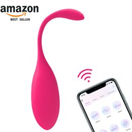 Toyage sexuel Masseur Vibrateur Toys pour femmes T￩l￩commande sans fil Vibrant un vagin d'oeuf r￩tr￩cissant en billes Kegel Panty adulte XNM9