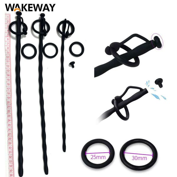 Jouet sexuel masseur Wakeway Silicone creux cathéter urétral cheval oeil Irritation adulte jouet hommes Gay pénis Plug Insertion