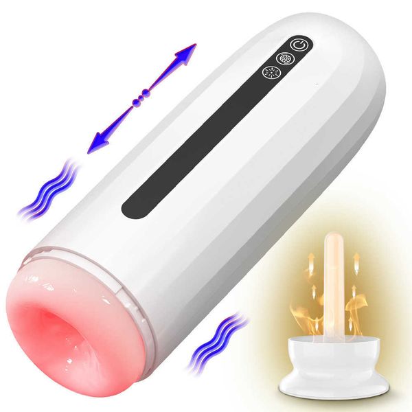 sex toy masseur bain d'eau avion tasse entièrement automatique adulte mâle masturbateur télescopique chauffage vibration et génération de son version S