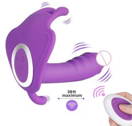Masseur sexuel massageur portable bilier de papillon vibrateur sans fil pour femmes g clitage stimuler la télécommande vibrante culotte 1957717