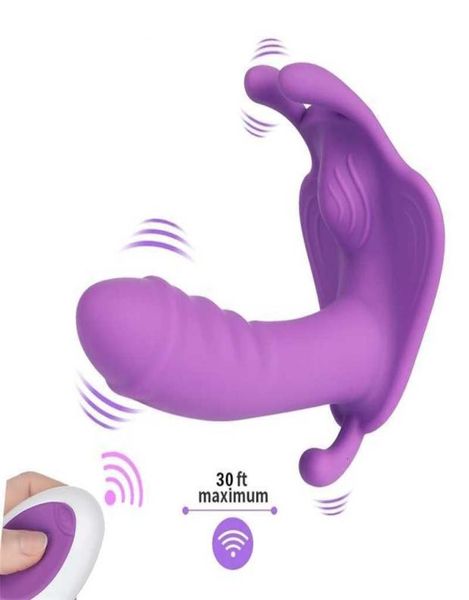 Masseur de jouet sexuel portant un vibrateur de culotte télécommandé sans fil avec pour femme stimulateur de clitoris g Spot jouets culotte vibrante6668040