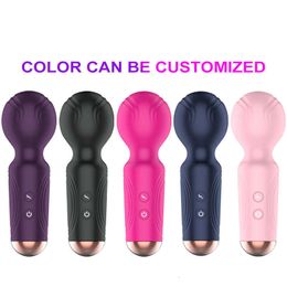 Juguete sexual masajeador para mujer, mini palo AV, masturbador de punto G, vibrador de silicona resistente al agua para adulto