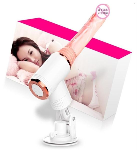 Juguete sexual masajeador Juguetes para mujeres Vibrador de empuje eléctrico automático Consolador Máquina femenina Arriba Abajo Masturbación Pene artificial281u9561812