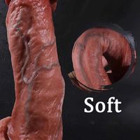 Sex toy masseur y Doux Silicone Pénis Réaliste Gode Pour Les Femmes Big Fake Dick Femelles Masturbation Outils Sex toy Jouets Érotiques Lesbiennes