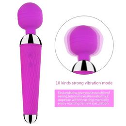 Seksspeeltje Massager 10 Speed Vibrerende Av Magic Stick Massage Speelgoed voor Vrouw Producten Siliconen G-spot Vibrator Oplaadbare Sex Machine voor volwassenen