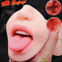 sex toy masseurBouche Oral Sucer Godes Masturbateur Tasses Pénis Cock Cover Massage Chatte Vagin Stimulateur Sex Toys Produits Pour Adultes Poupée pour Homme L230518