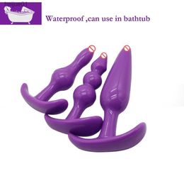 Masseurs de jouets sexuels 7 Pcs / Set / lot Plug Anal Vibrateur Silicone Anal Femme Butt Plugs Produits Pour Adultes Pour Couples Femmes Masturbateur L230518